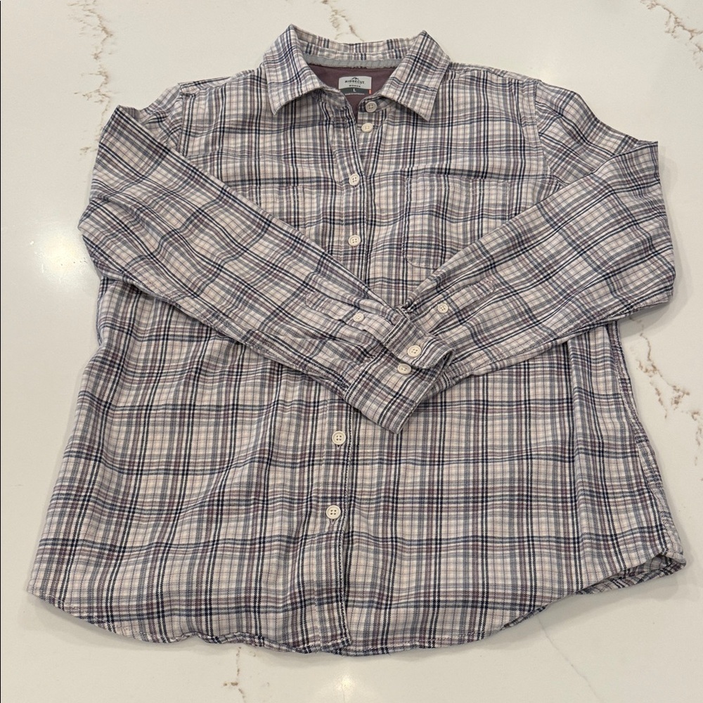 Ridgecut Women’s Plaid Flannel Button-Down Shirt Size Large Long Sleeve